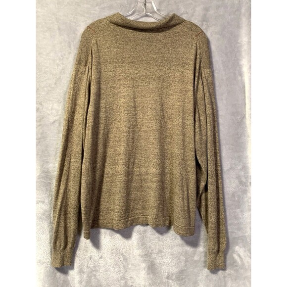 R&R Casuals Sweater Mens XL Brown Long Sleeve Collar Cashmere Wool Silk Pullover - Picture 6 of 15